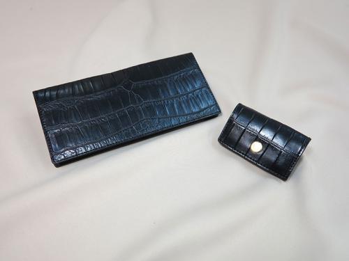 クロコ（ポロサス竹斑、ブラック）の長財布