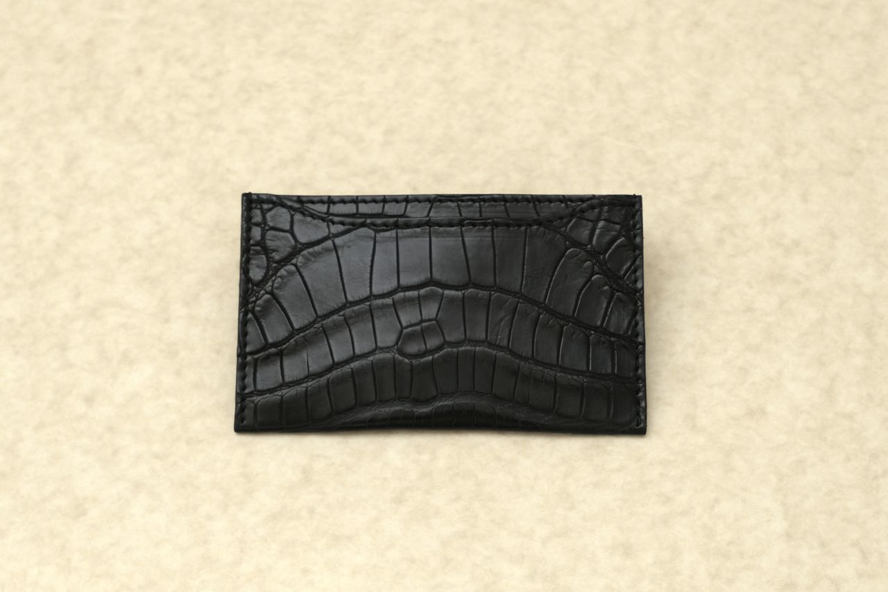 クロコダイル名刺入れ　ブラック①
