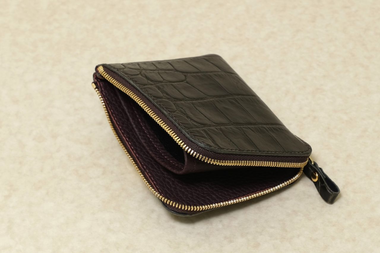 クロコダイル柄型押し　ディープカーキジーヴズ⑥